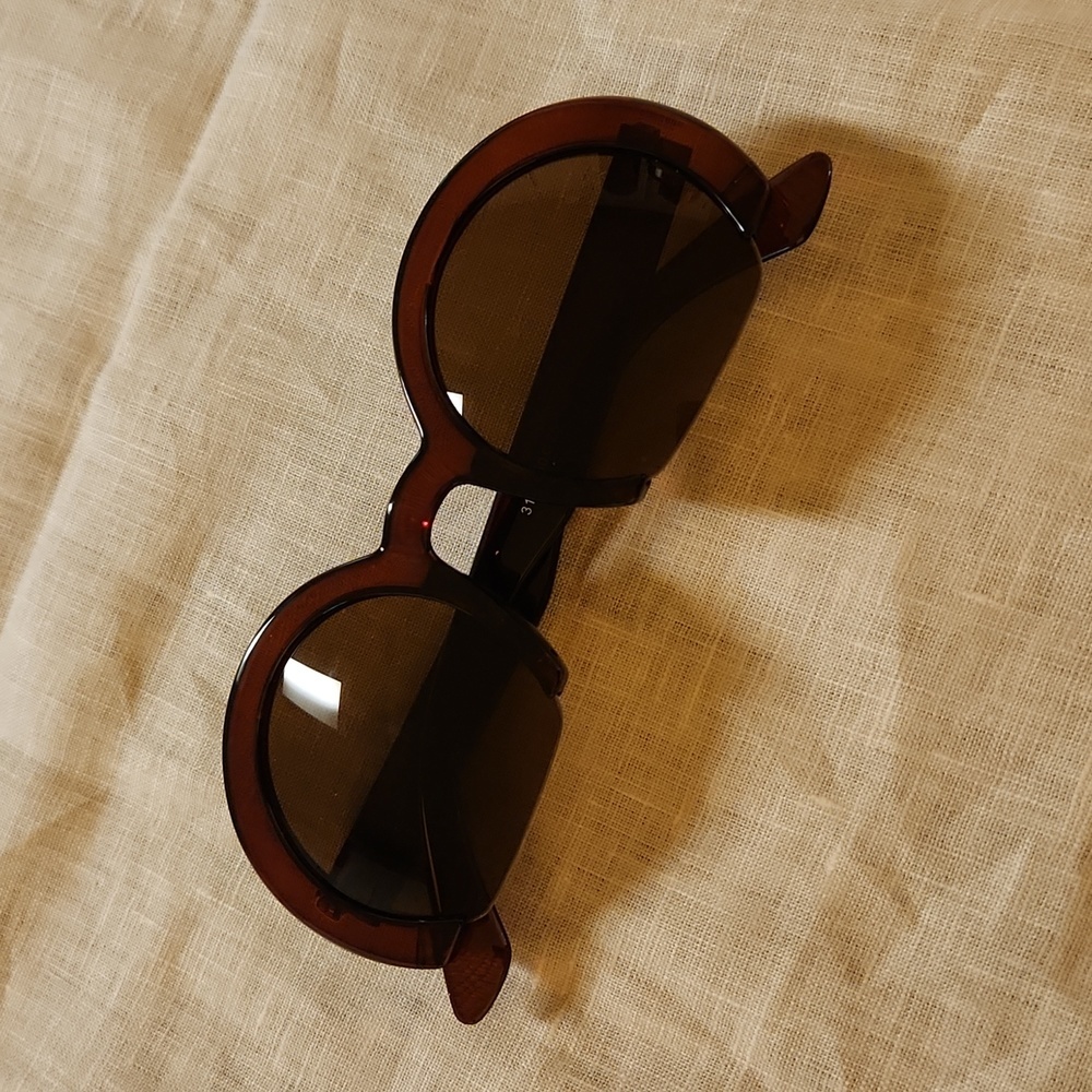 NEW Sunglasses Brown round tortoise shell plastic frame travel vacation summer - Picture 4 of 7